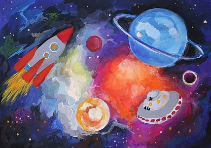 Выставка рисунков «Дорога в космос»